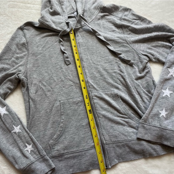Z Supply Women's Large Gray Zip Up Hoodie - Picture 7 of 9